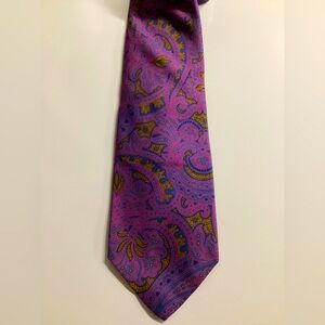 Paul Stuart Purple Paisley Tie